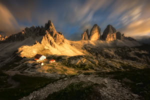 Itálie Dolomity léto slunce hory